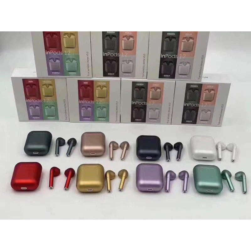 Headset Bluetooth Inpods 12 Eleven Pro Inpods 12 Macaron Eleven metal