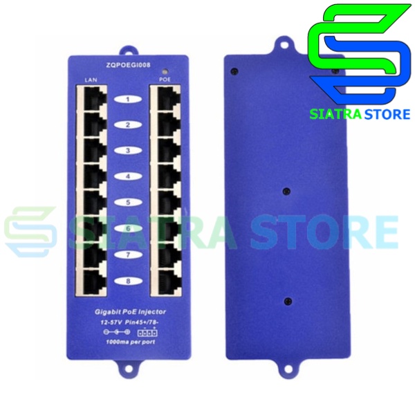 Passive POE Injector 8 Port Gigabit|GIGABIT POE 8 Port