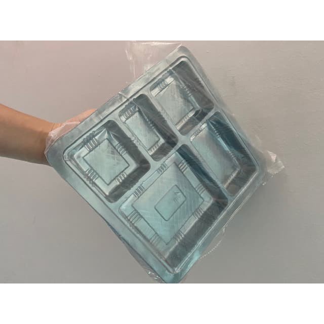 misi- Dus Nasi / Kotak Nasi / Box Nasi 22x22cm + mika sekat 5 - 50pcs