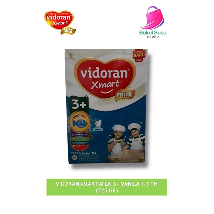 

SUSU BUBUK VIDORAN XMART MILK 3+ VANILA 1-3 TH (725 GR)