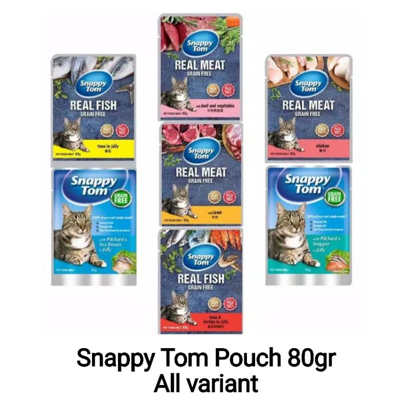 Snappy tom pouch 85gr wetfood