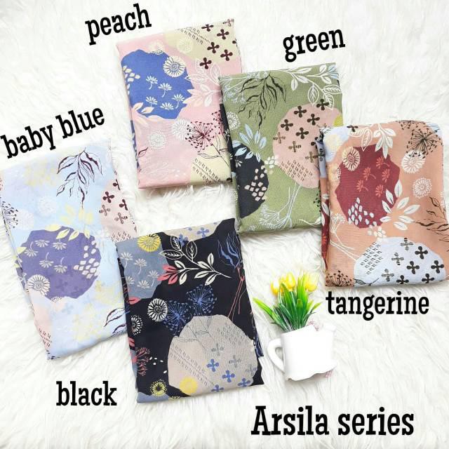 HIJAB ARSILA/HIJAB SEGIEMPAT/JILBAB SEGI EMPAT/KERUDUNG SEGI4/SQUARE MOTIF ABSTRAK/POLYCOTTON