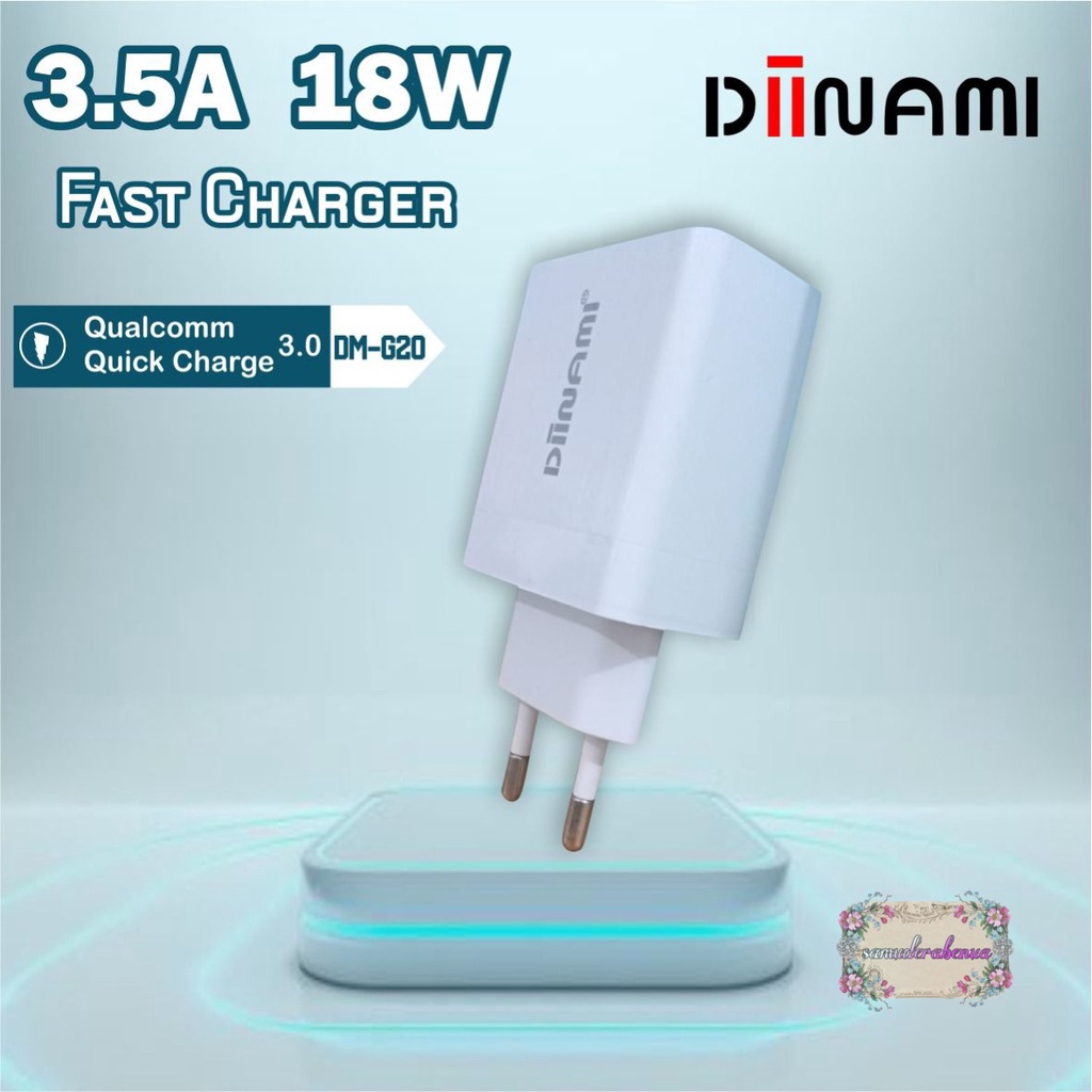 G20 DIINAMI 3A 18W Qualcomm QC3.0 Fast Charger Quick Charger Adaptor Ori GARANSI 1BULAN SB3099