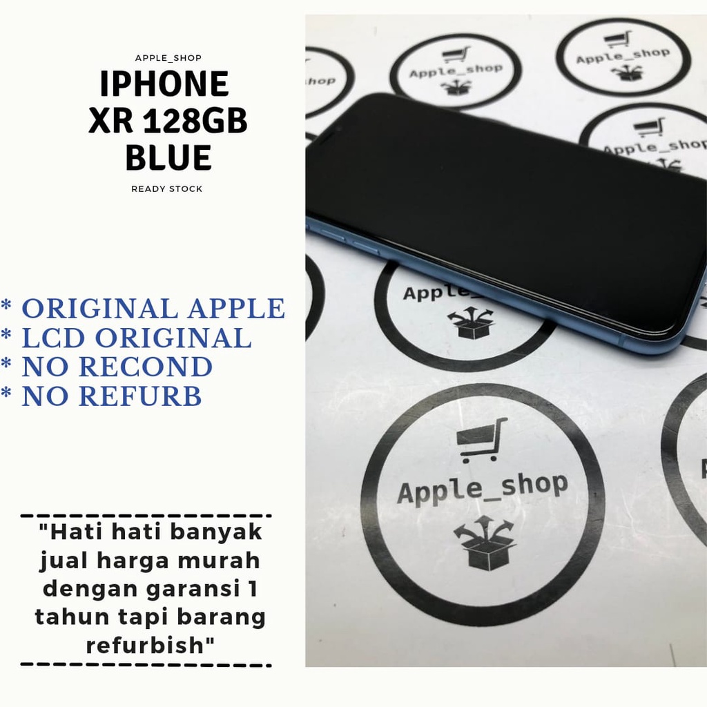 Iphone XR Black 128gb Blue Lcd Original Mulus Bukan Refurbish / Rekondisi