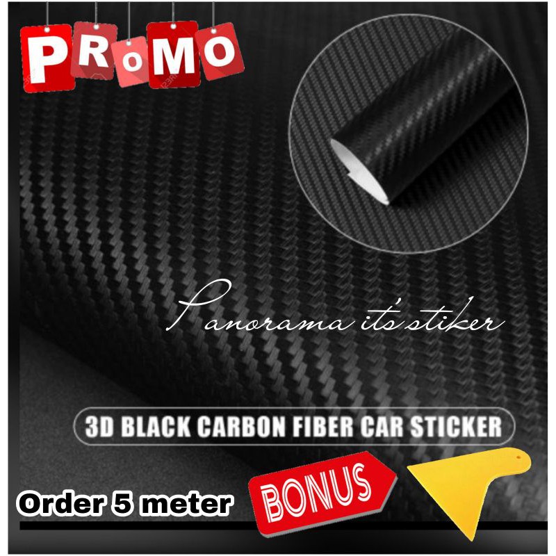 SKOTLET STICKER MOTOR CARBON /STICKER MOTOR WARNA HITAM KARBON /SKOTLET STICKER MOBIL CARBON HITAM