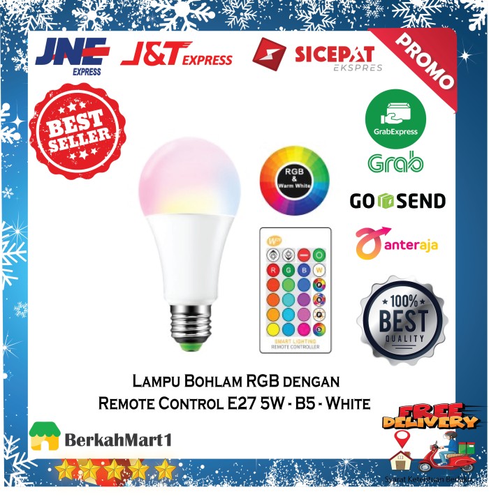 PROMOOO? Lampu Warna warni Lighting Room Bohlam RGB Remote Control 5W