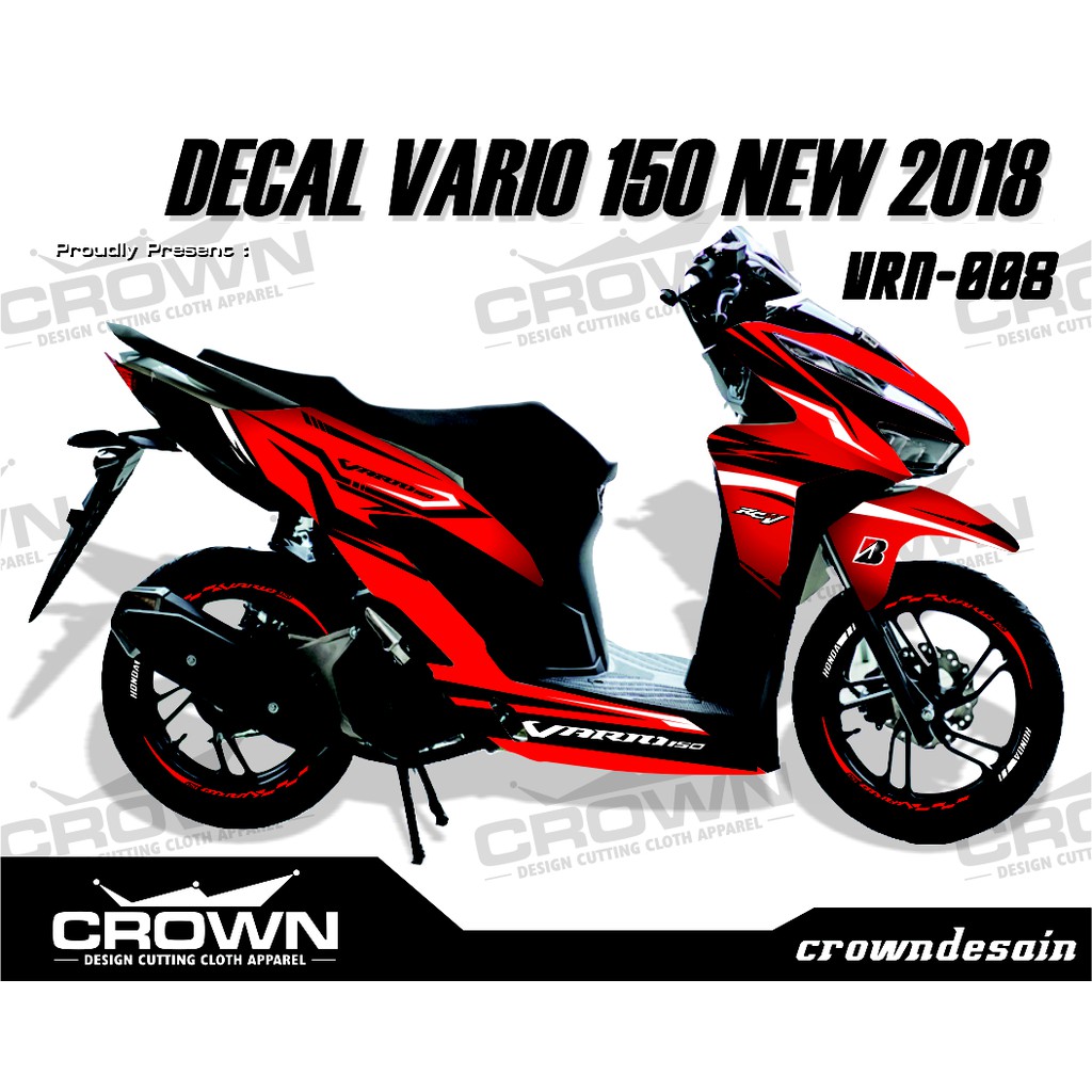 Decal Stiker  New Vario  150  125 2021 Red Enemy Shopee 