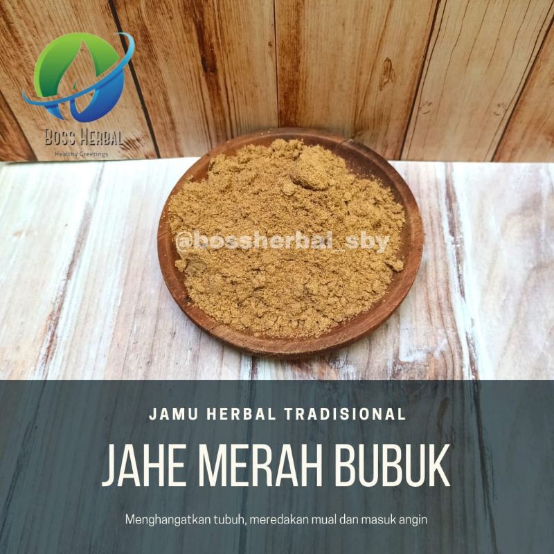 

Jamu Herbal Jahe Merah Murni u/ masuk angin menghangatkan tubuh dan mual 250 Gr