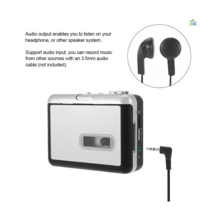 Converter Ezcap usb A 2.0 tape cassette capture to mp3 stereo hifi with audio 3.5mm 231 ezcap231