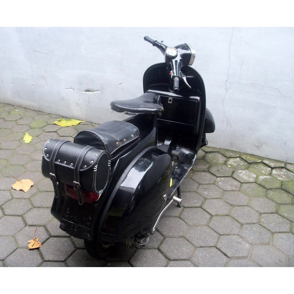 TAS MOTOR ASLI KULIT MODEL OVAL UNTUK VESPA DAN MOTOR LAINNYA TAS OVAL MOTOR KULIT ASLI TERMURAH