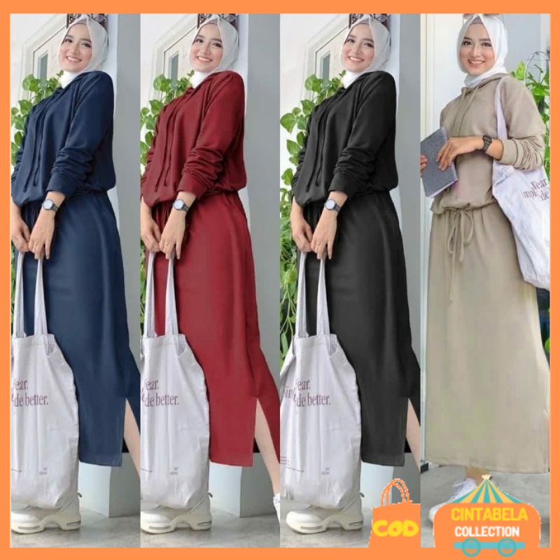 SETELAN CASUAL STELAN KULIAH BAJU WANTIA ONE SET DRESS MUSLIM ONE SET ALEXA ONE SET SWEATER + ROK BE
