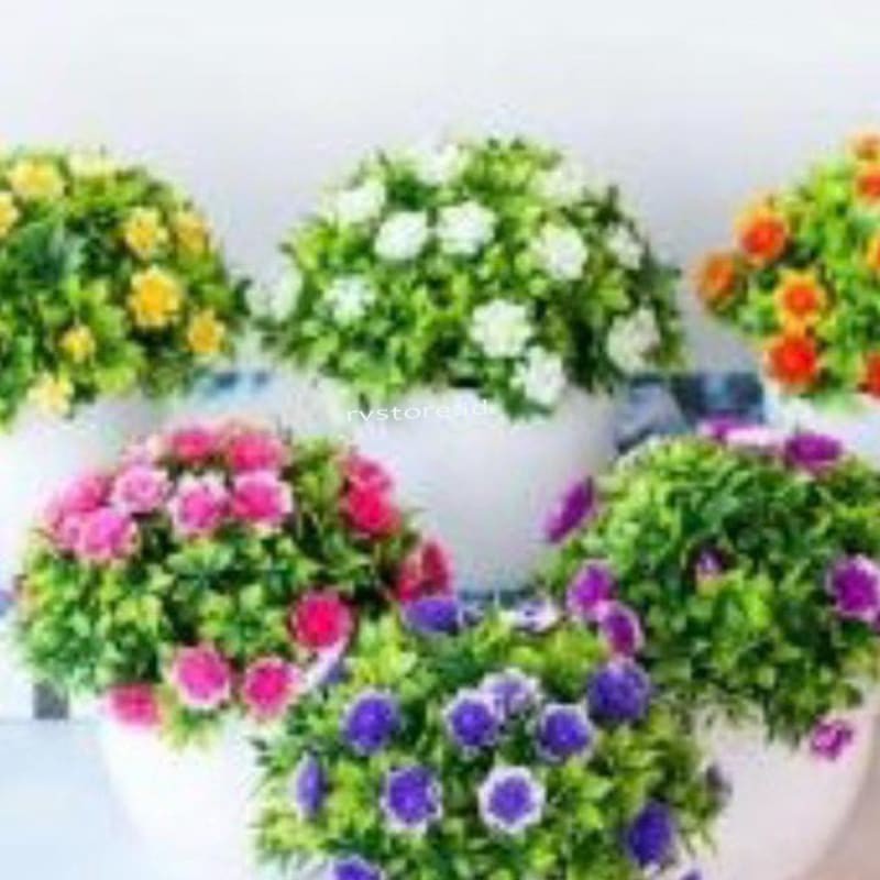 Tanaman Bunga Hias Plastik MAWAR Artificial Pot Bunga Plastik MAWAR