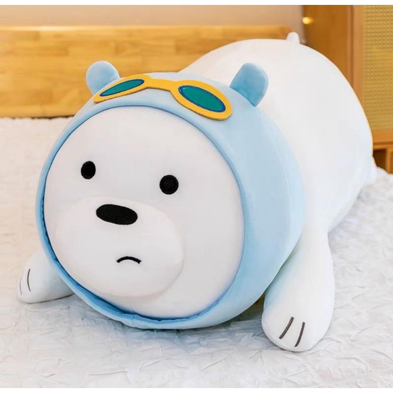 Boneka Miniso We Bare Bear Lovely Lying Plush Toy Panda Ice Bear Grizzly Boneka Miniso Lucu Miniso Set Boneka Mewah Mainan Sitting Plus Toy We Bears Bare