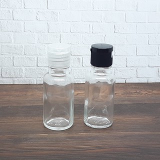 FlipTop Transparan Botol  Kaca Bening 20 ml  Shopee Indonesia