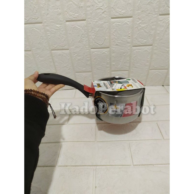 panci SAUCEPAN Stainless 14 cm - panci gagang mie - panci masak mie