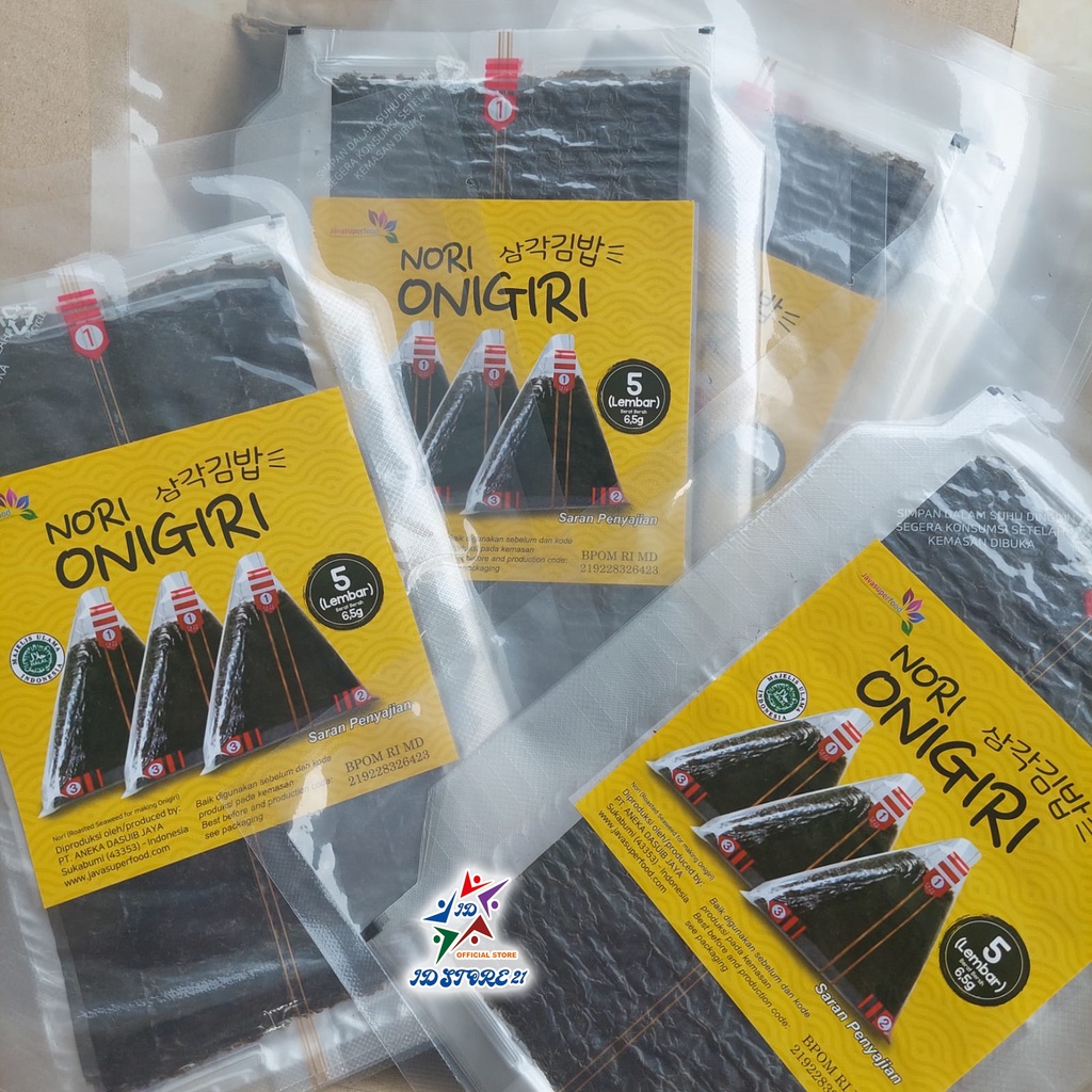 Nori onigiri wrapper JAVA Halal  Seaweed Nori Wrapper Nori Triangle / Sushi Nori rumput laut