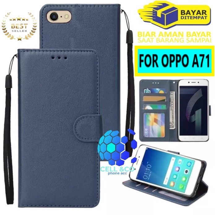 Flip cover OPPO A71 Flip case buka tutup kesing hp casing hp flip case leather wallet