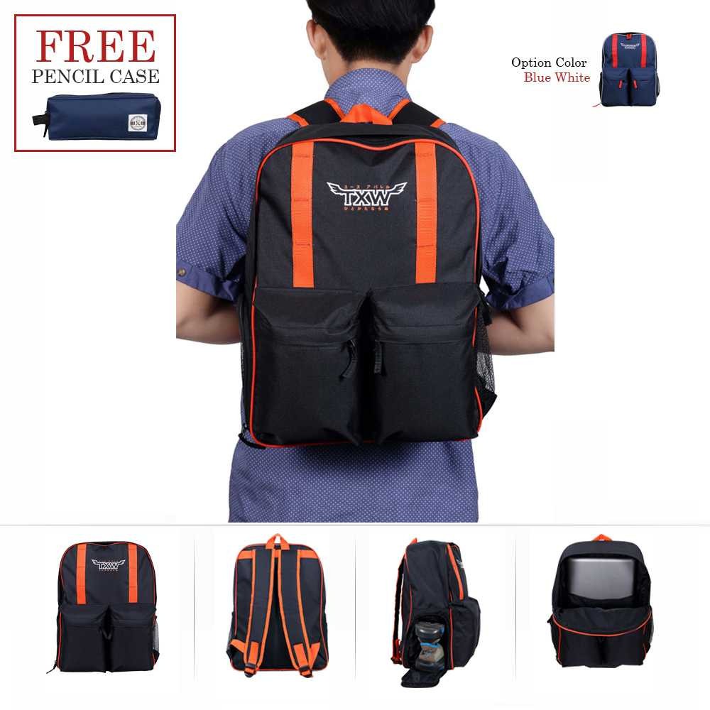 

[Fzn] ~ Paket Bundling. Buy 1 backpack FREE 1 Pencil Case. 'Wpack 1.0 + Tpen 2