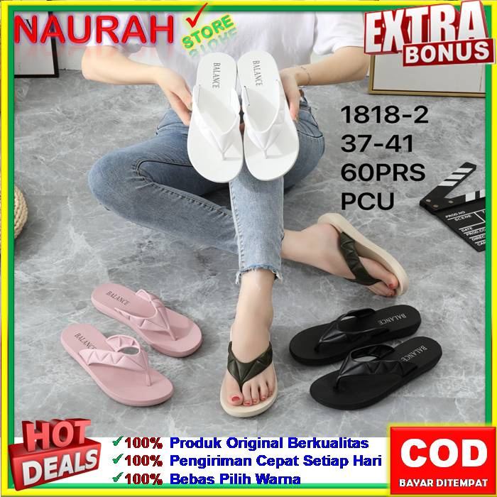 ✨ COD ✔️ SANDAL JEPIT WANITA BALANCE 1818 2  ORIGINAL IMPORT 100% TEBAL KUAT NYAMAN AWET SOL KARET TIDAK LICIN