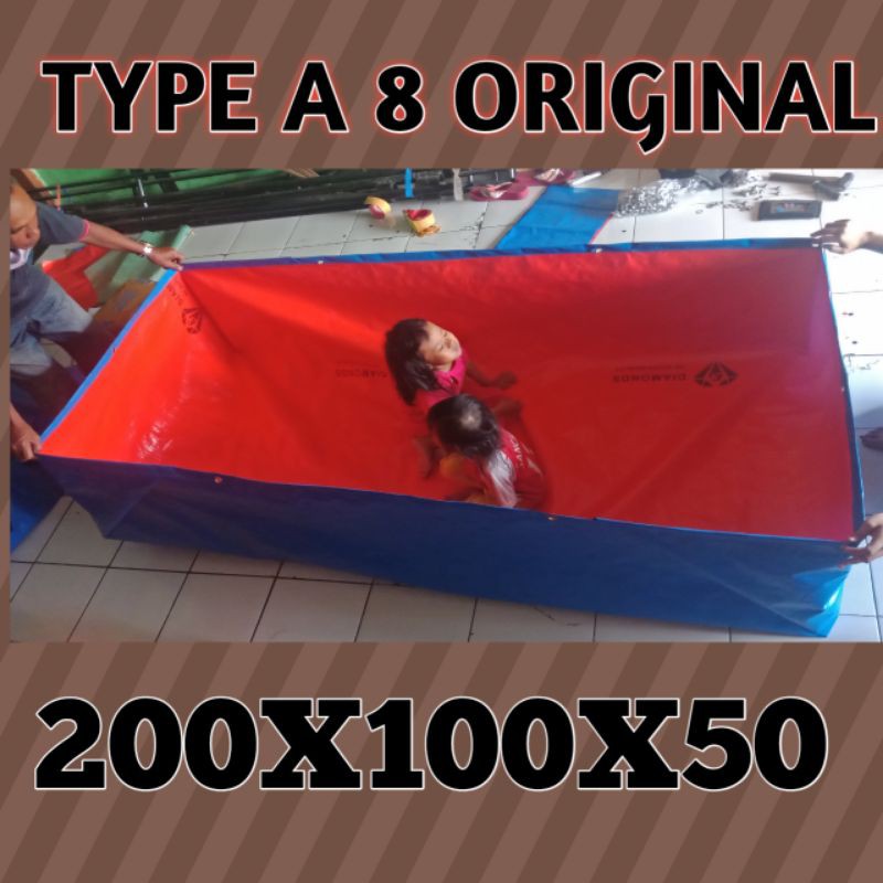 TERPAL KOLAM 200X100X50 A'12 KOLAM TERPAL