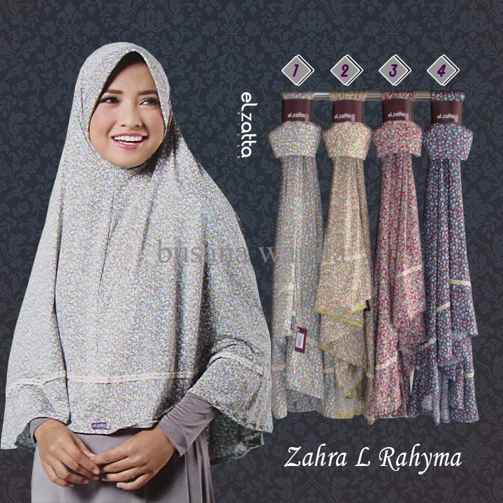 Bergo Elzatta Zahra L Rahyma - Motif Bunga