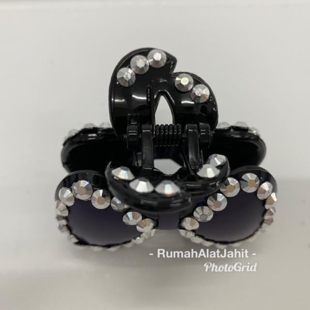 Jepit Rambut Sedang motif Pita 6cm Model 017B dengan 6 pilihan warna