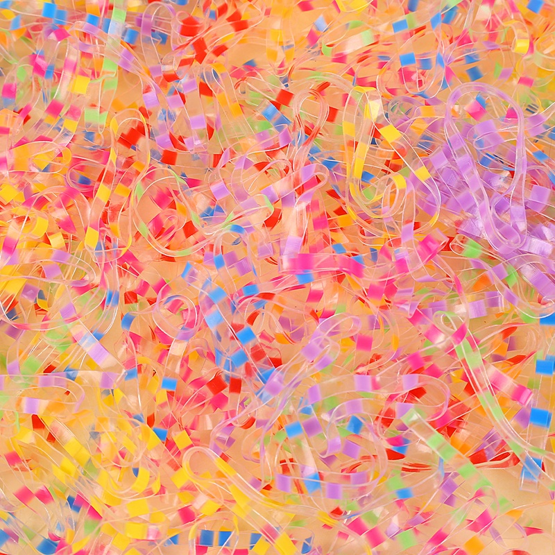 1000pcs Ikat Rambut Elastis Bahan Karet Tebal Warna-Warni Untuk Anak Perempuan