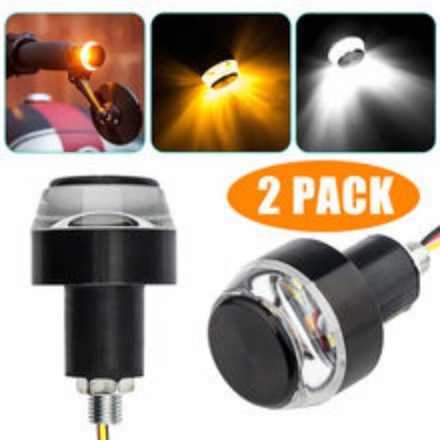 2pcs LAMPU SEIN SEN LED HANDLEBAR STANG LED SEIN JALU STANG MOTOR UNIVERSAL