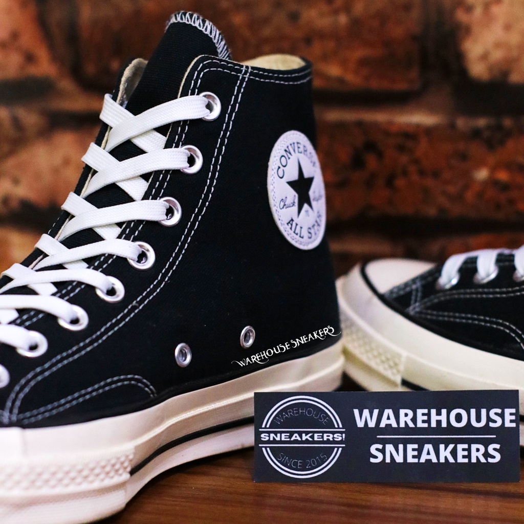 Converse 70s Chuck Taylor High Black White / Sepatu Konvers Konverse Hitam Putih Tinggi