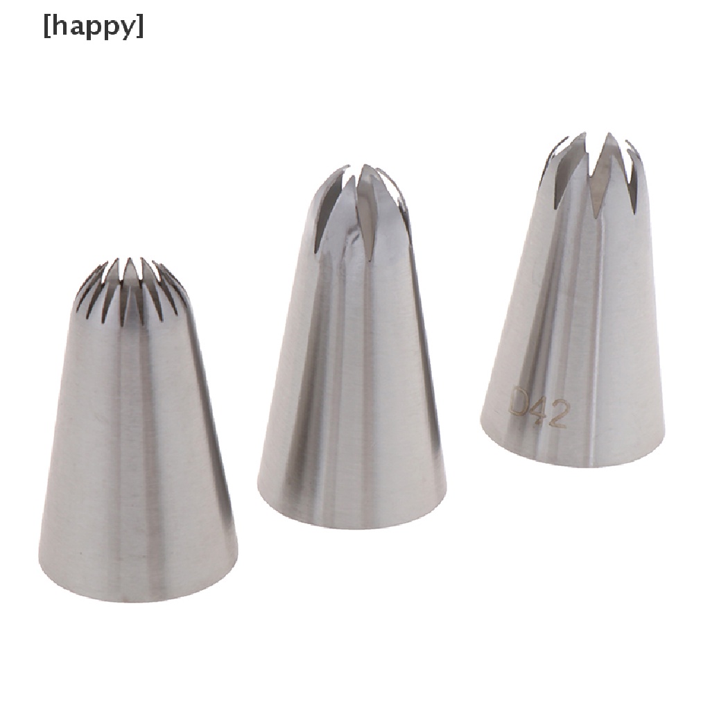 HA 3PCs Cream Cake Icing Piping Cupcake Nozzles Pastry Tips Fondant Cake Decor ID