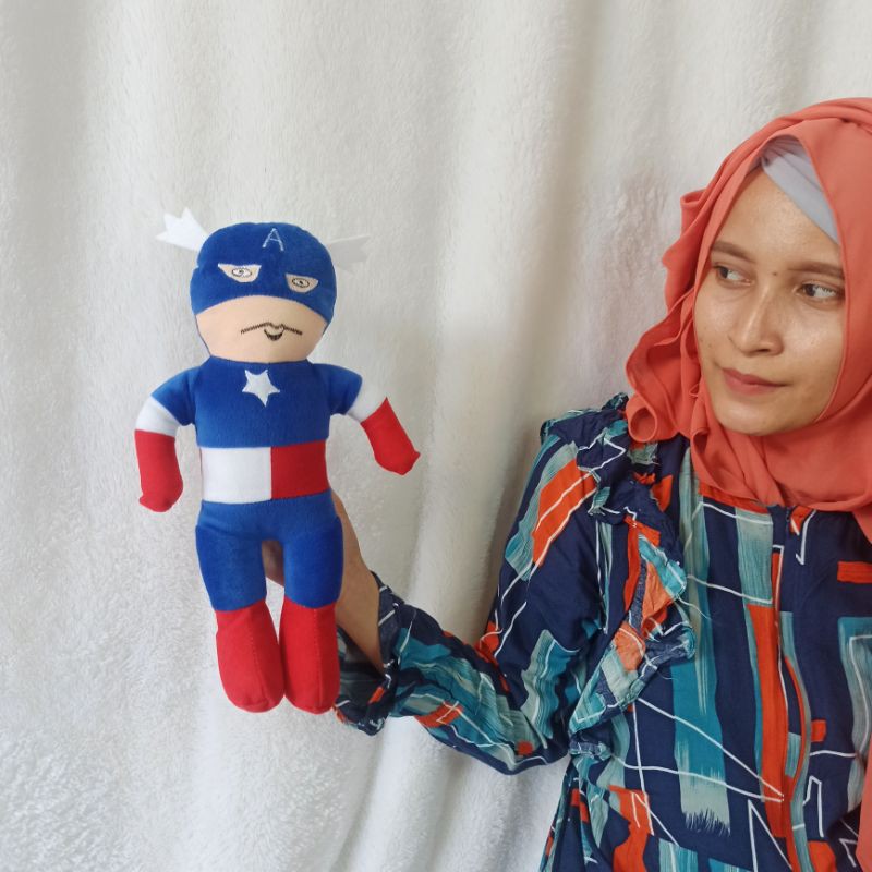 boneka super Hero CAPTAIN AMERIKA OBRAL 30Cm kapten