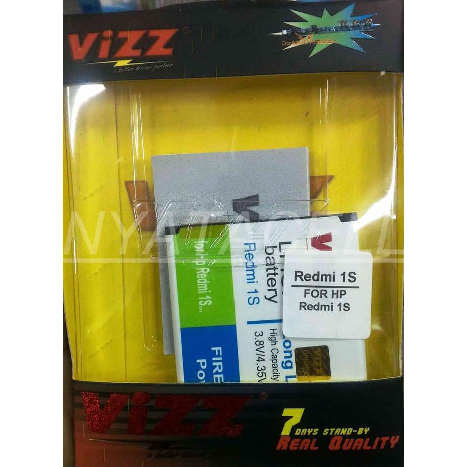 NEW BATERAI VIZZ XIAOMI REDMI 1S /BATRE DOUBLE POWER ORIGINAL MILENIA