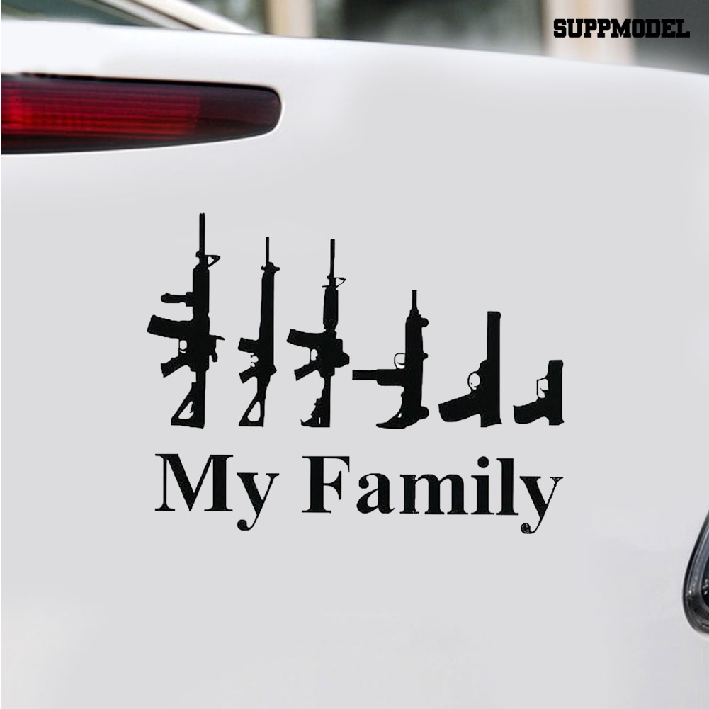 Sticker Decal Reflektor Dekorasi Bodykaca Jendela Mobil Motif Gambar Senapantulisan My Family