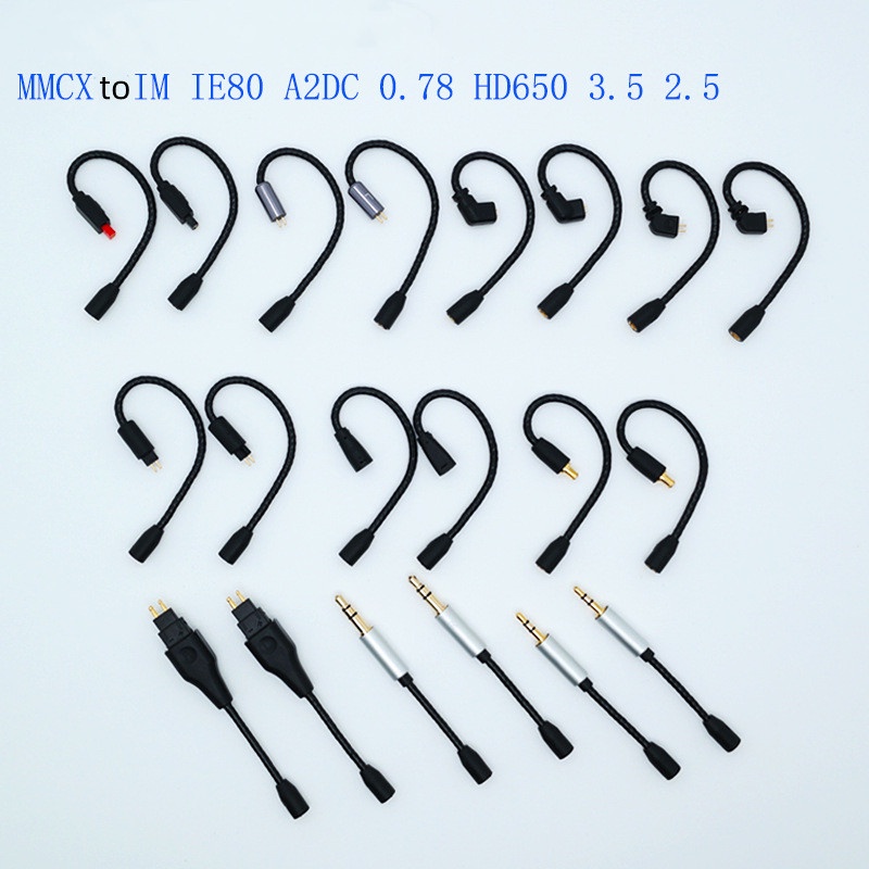 1 Pasang Kabel adapter audio MMCX Ke 0.78 A2DC IE80 Hd650 HIFIMAN Untuk headphone / earphone