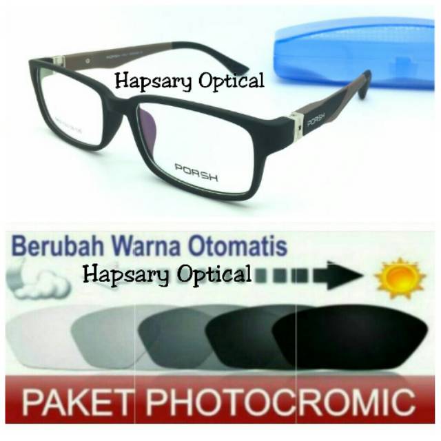 Frame Kacamata Pria Trendy ( FREE LENSA PHOTOCROMIC / Lensa Berubah otomatis ) Kacamata Terbaru