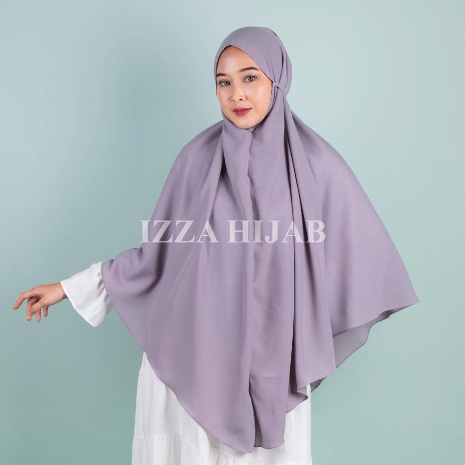 hijab instan jumbo xxxl syar'i non pet tali pisah bahan wolfis