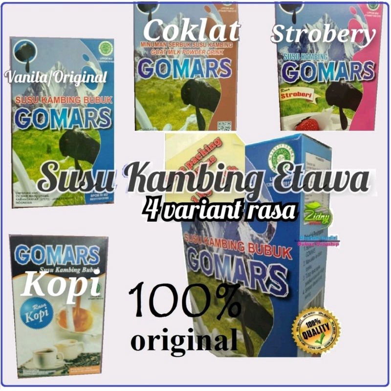 GOMARS Susu Kambing Etawa Bubuk Susu Kambing Etawa 4 Rasa SUSU ORIGINAL