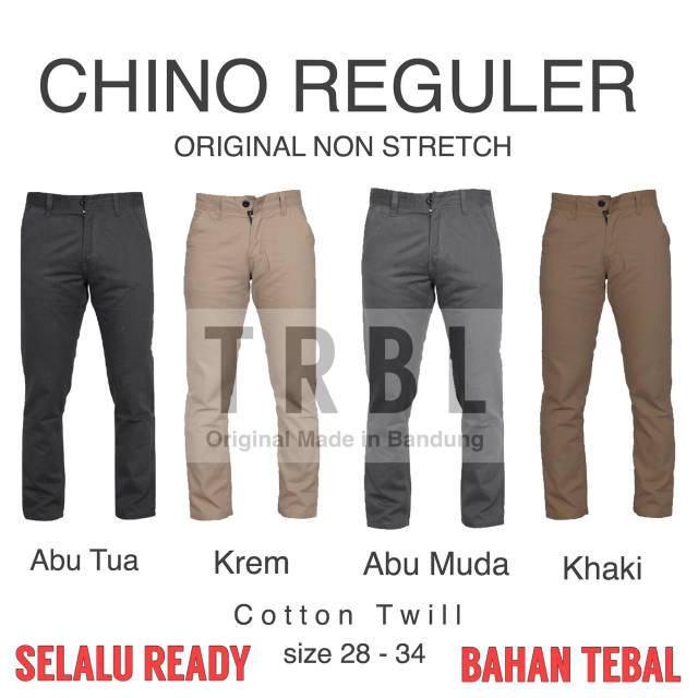 non stretch chinos