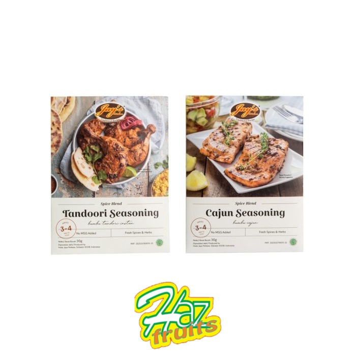

Jays Seasoning Spice Bland l Cajun l Tandoori 30 GRAM