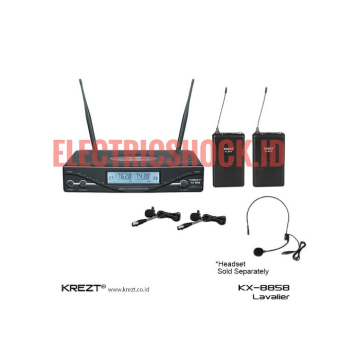 MIC WIRELESS KREZT KX 8858 / KX-8858 (CLIP ON+CLIP ON)