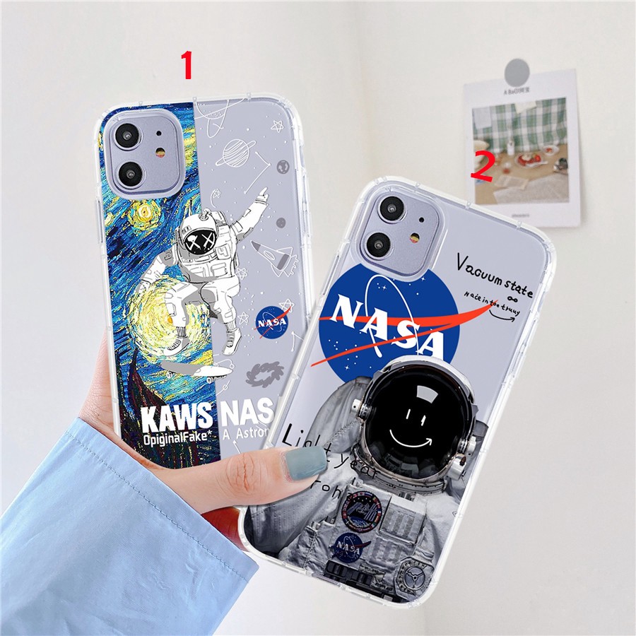 Soft Case/ Clear Case Transparant Nasa untuk iPhone 7 plus iPhone 8 plus iPhone XR iPhone Xs Max