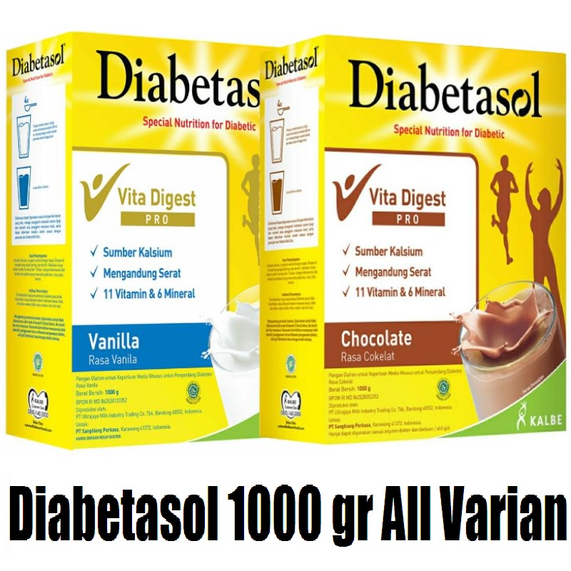 

Diabetasol All Varian 950 gr - Diabetasol Coklat Vanila 950 G