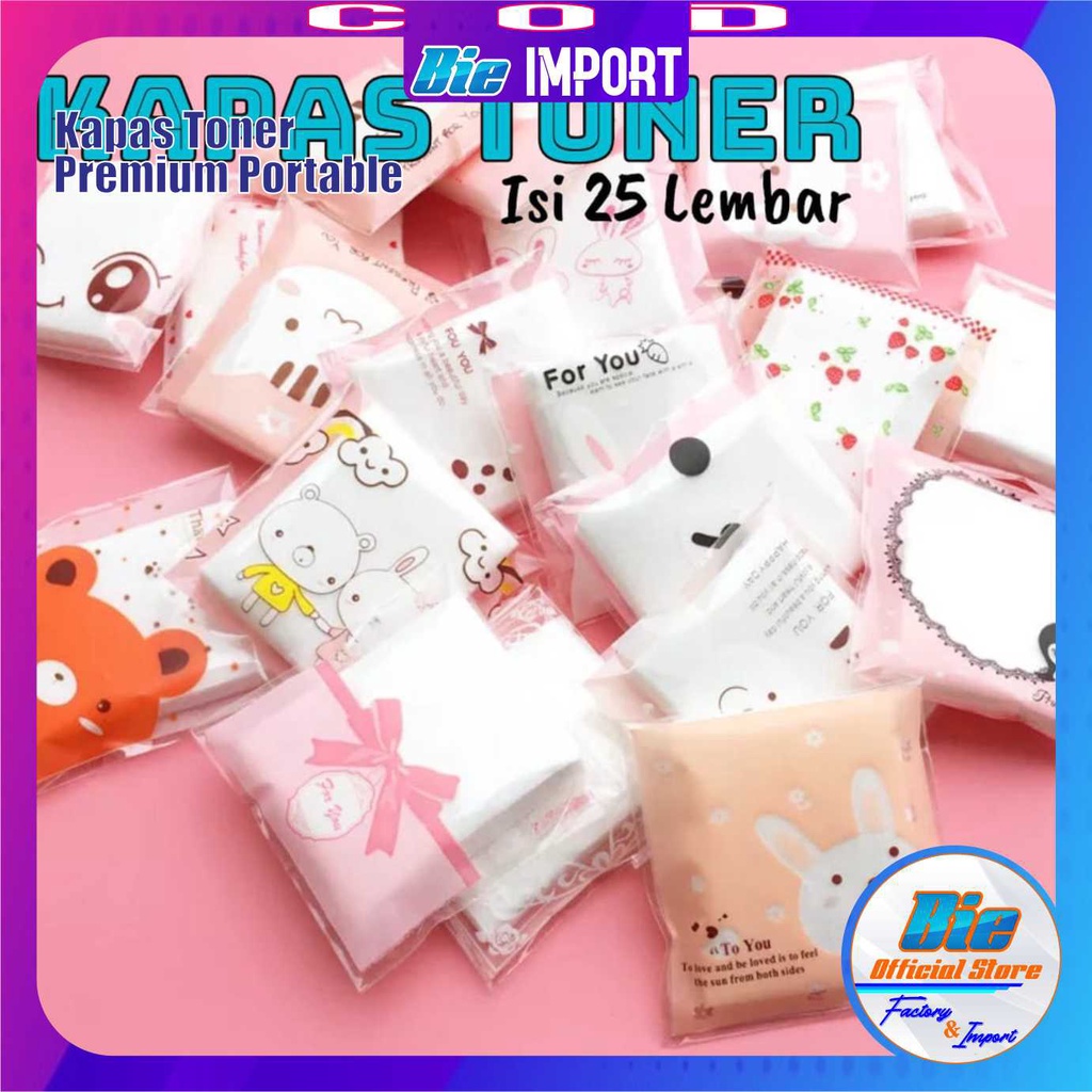 Kapas Toner Portable isi 25 Lembar Premium Impor Best Seller