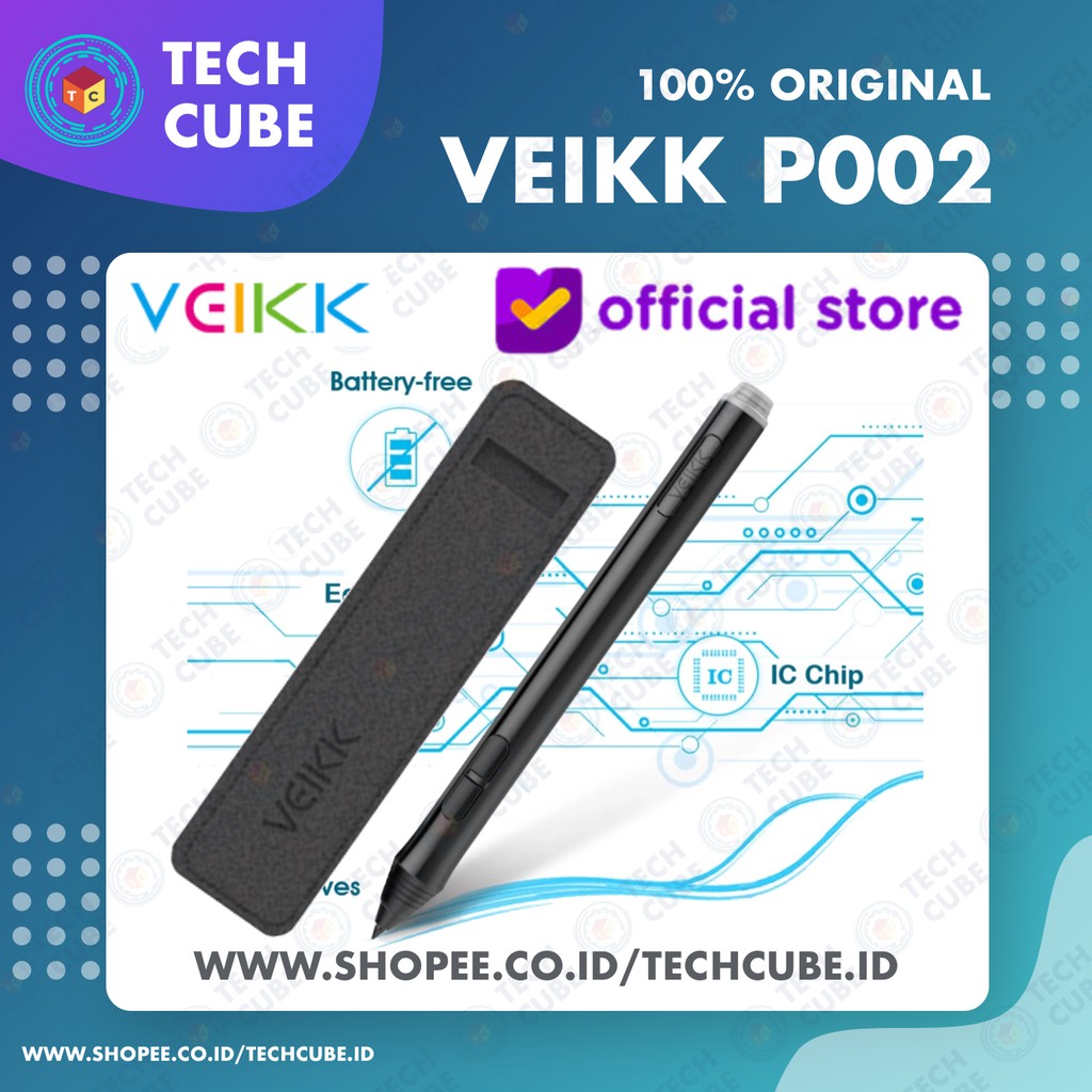 VEIKK Stylus Pen P002 Replacement Pen Pengganti Drawing Tablet for A50 A15 PRO