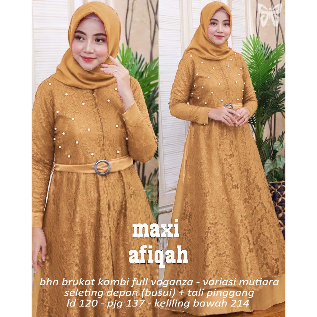 HOPYLOVY - Gamis Wanita Mutiara Afigah