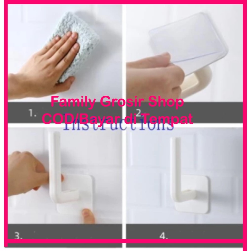 Gantungan Holder Tisu Gulung Tempel Serbaguna Tissue Holder