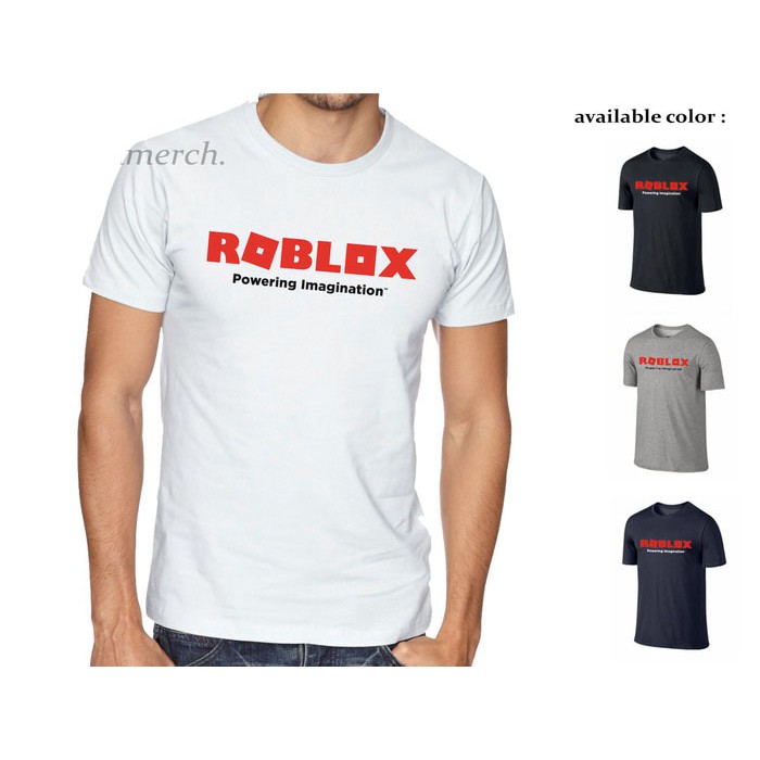 Tshirt Kaos Roblox New Logo Shopee Indonesia - roblox logo t shirt roblox logo t shirt how to order 1