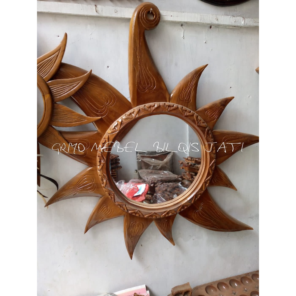 cermin dinding jati/cermin ukir/kaca cermin ukir jati