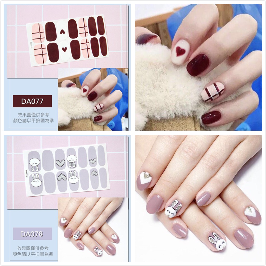 &lt;Jjoygirl&gt;DA Nail sticker motif / sticker kuku / stiker kuku / nail stiker glitter / stripes design