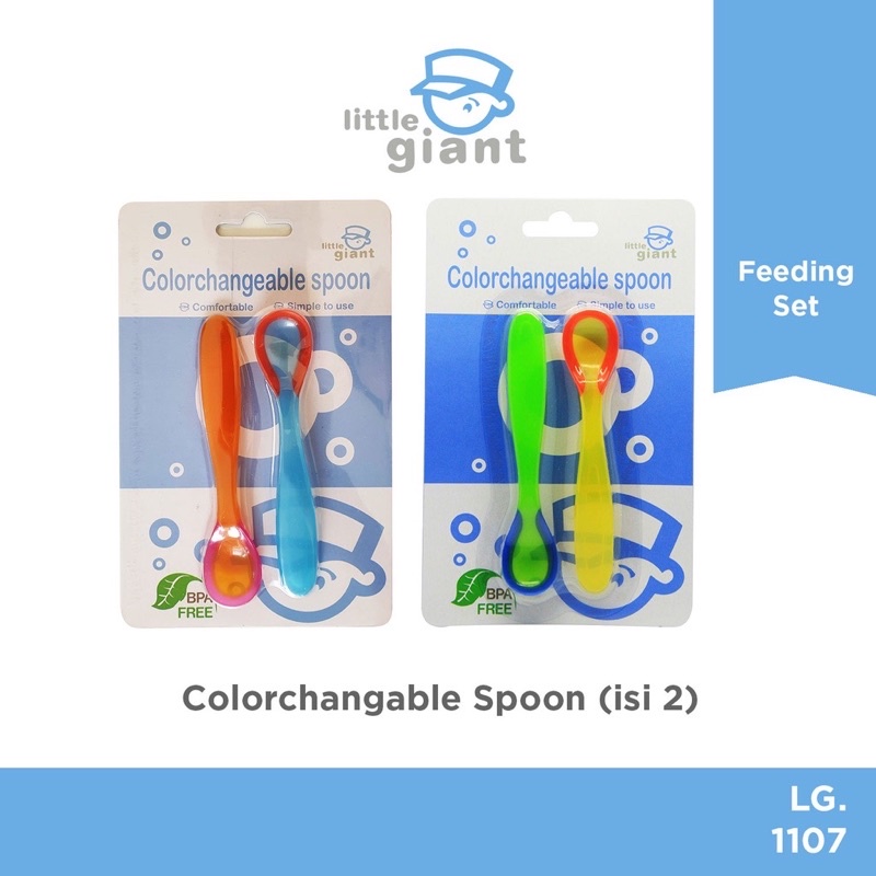 Little Giant Colorchangeable Spoon isi 2 LG1107- Sendok Makan Bayi